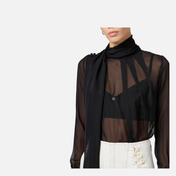 Bluza de matase Elisabetta Franchi - imagine 3