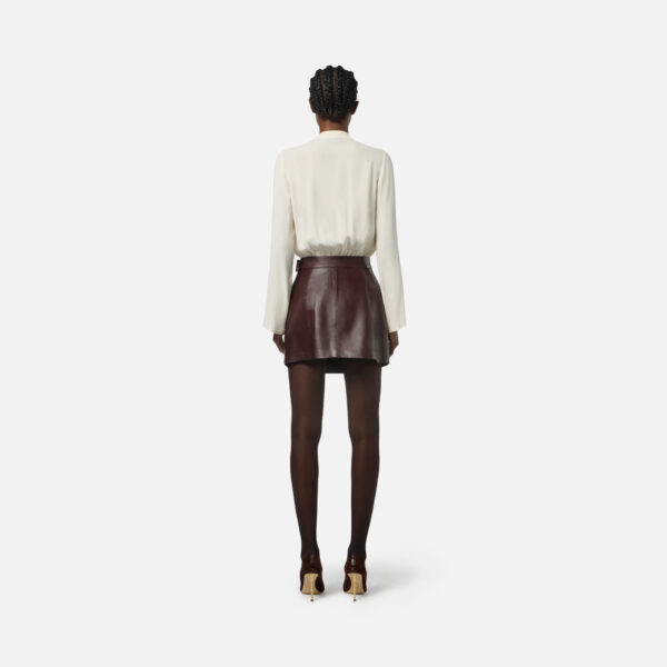 Fusta mini din piele Elisabetta Franchi - imagine 5