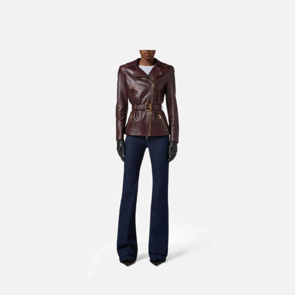 Jacheta din piele Elisabetta Franchi - imagine 4