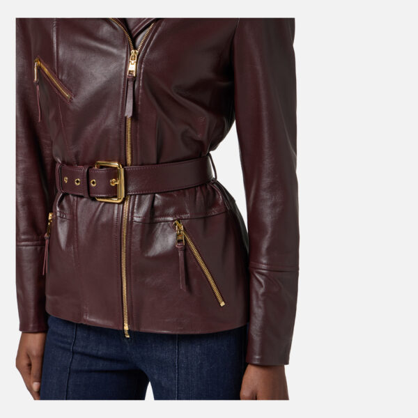 Jacheta din piele Elisabetta Franchi - imagine 3