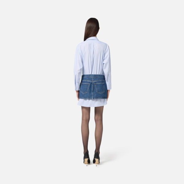 Rochie din bumbac si denim Elisabetta Franchi - imagine 5